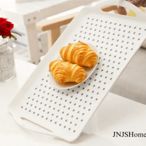 Non Slip Serving Tray with Handles - 2 pack by JNJSHome